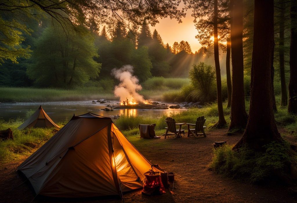 Tente au camping Monpazier