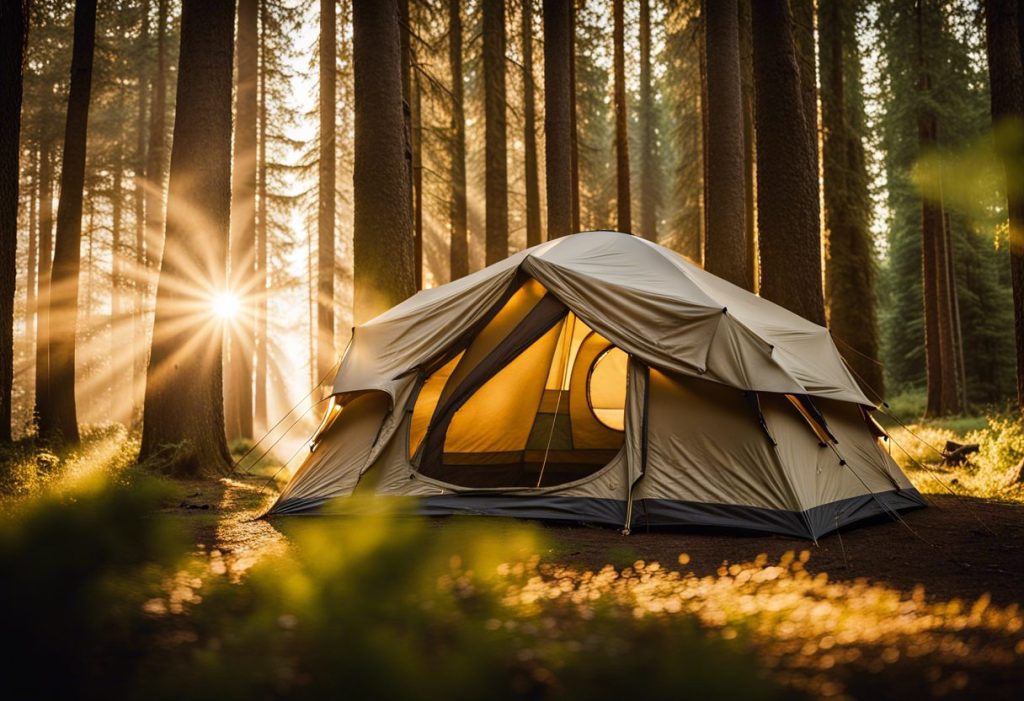 Tente de camping luxueuse en nature
